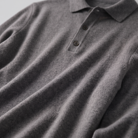 Men's Wool Polo Sweater