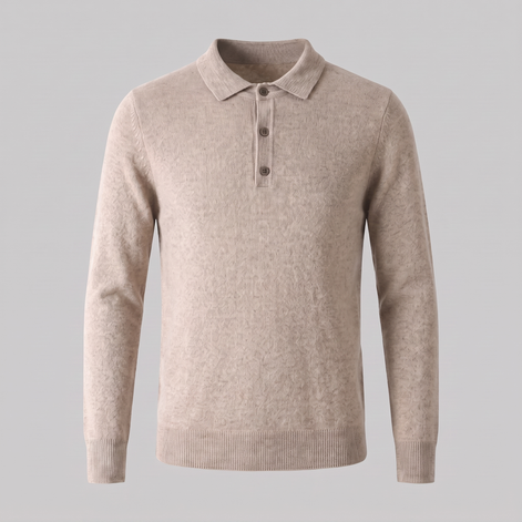 Men's Wool Polo Sweater