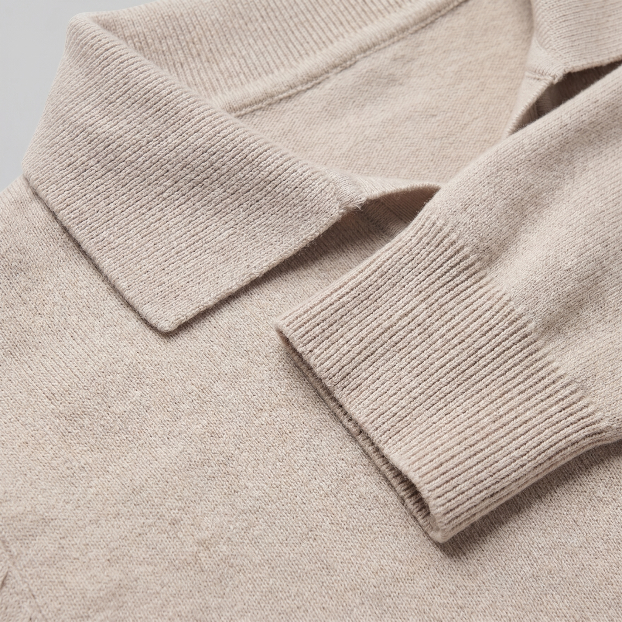 Men's Wool V-Neck Polo