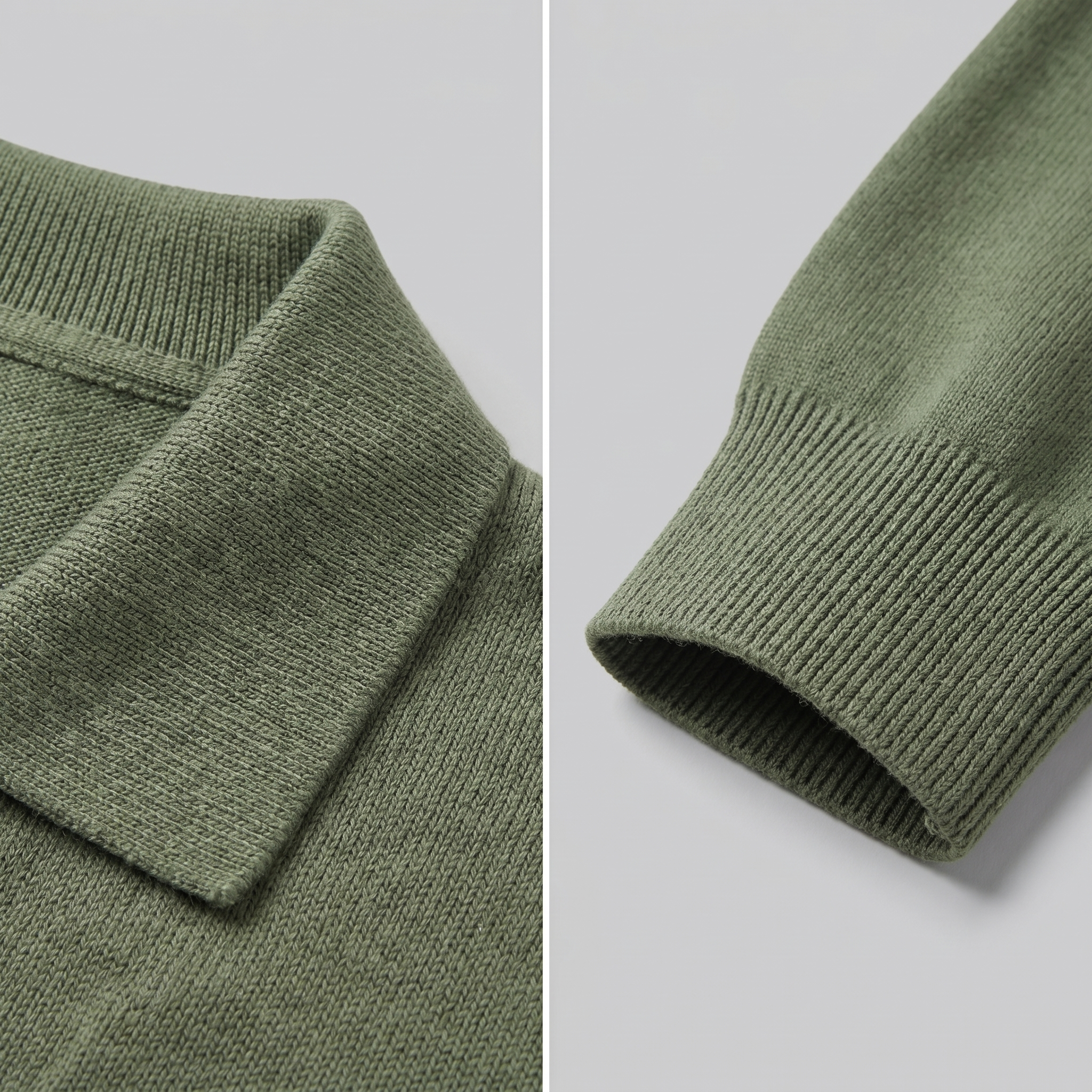 Men's Wool V-Neck Polo