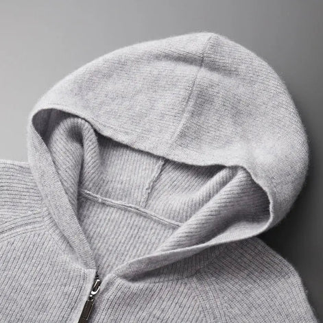 Men's Wool Zip Up Hoodie