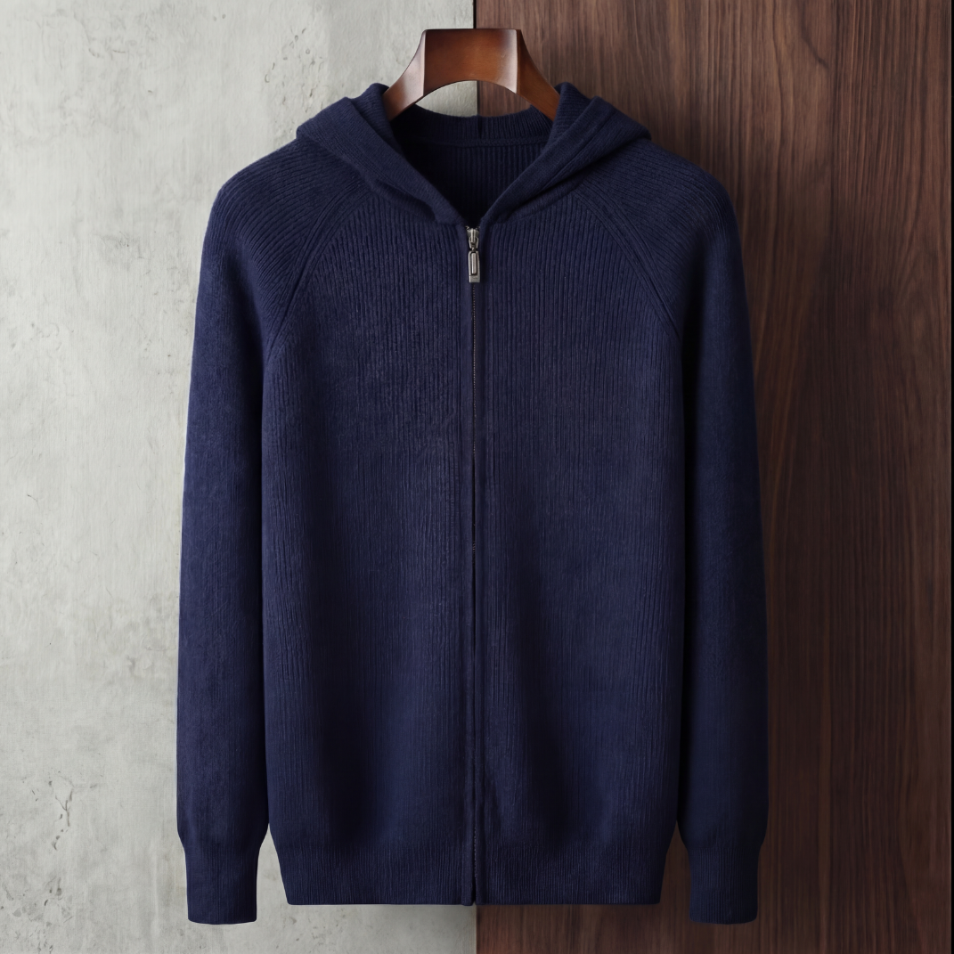 Men's Wool Zip Up Hoodie