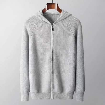 Men's Wool Zip Up Hoodie