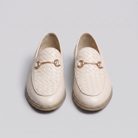 Men's Woven PU Leather Horsebit Loafers