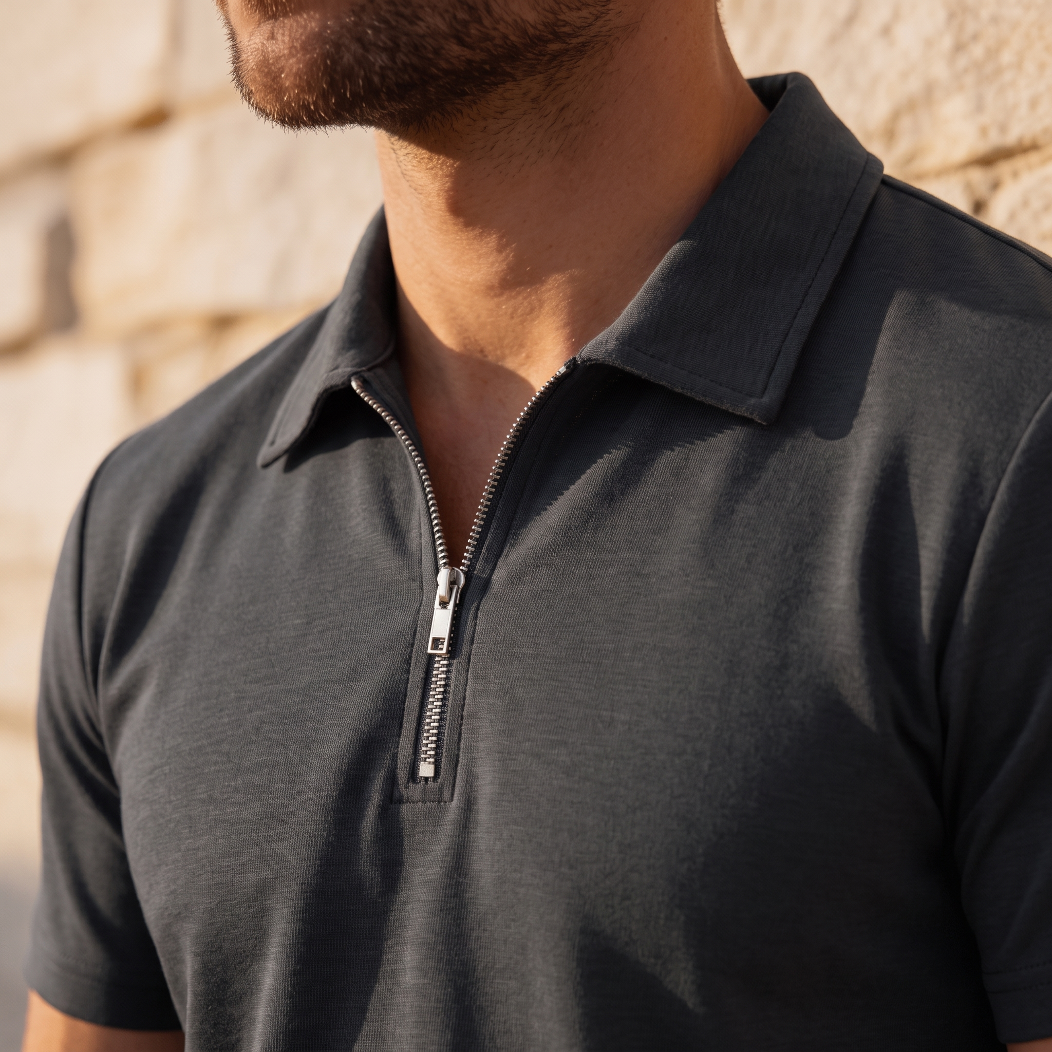 Men's Zip Polo and Shorts Co-ord Set