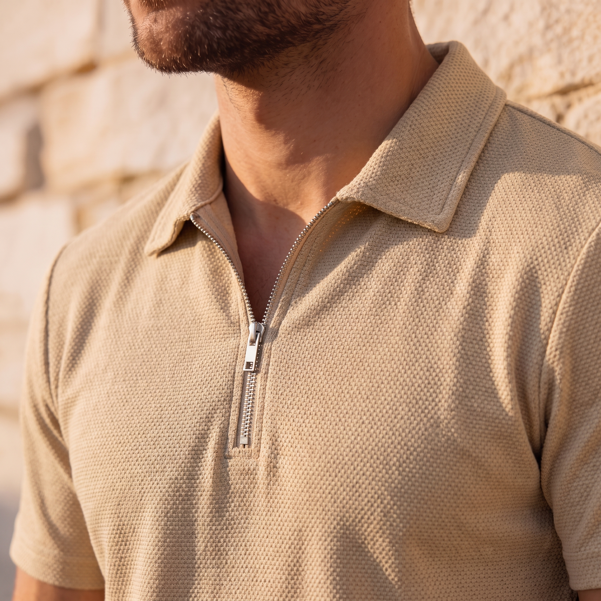Men's Zip Polo and Shorts Co-ord Set