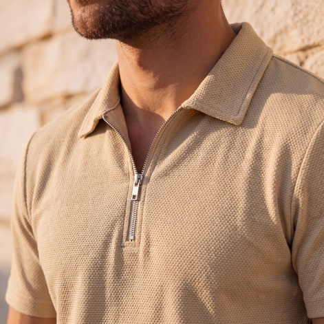 Men's Zip Polo and Shorts Co-ord Set