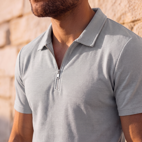 Men's Zip Polo and Shorts Co-ord Set