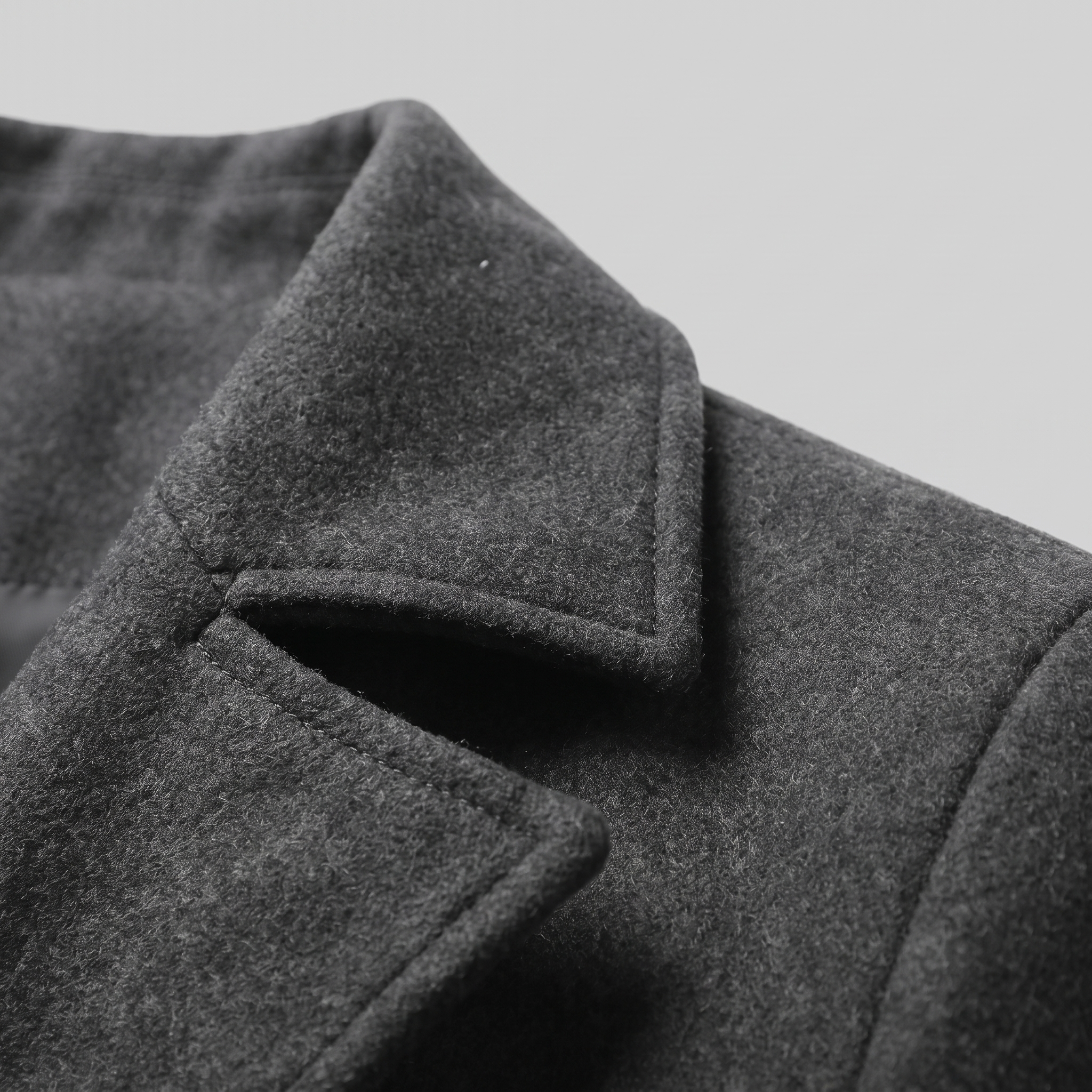 Men's Double-Breasted Wool-Look Coat